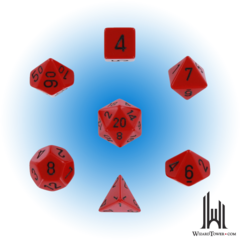 Opaque - Polyhedral 7-Die Set - Red / black